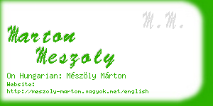marton meszoly business card